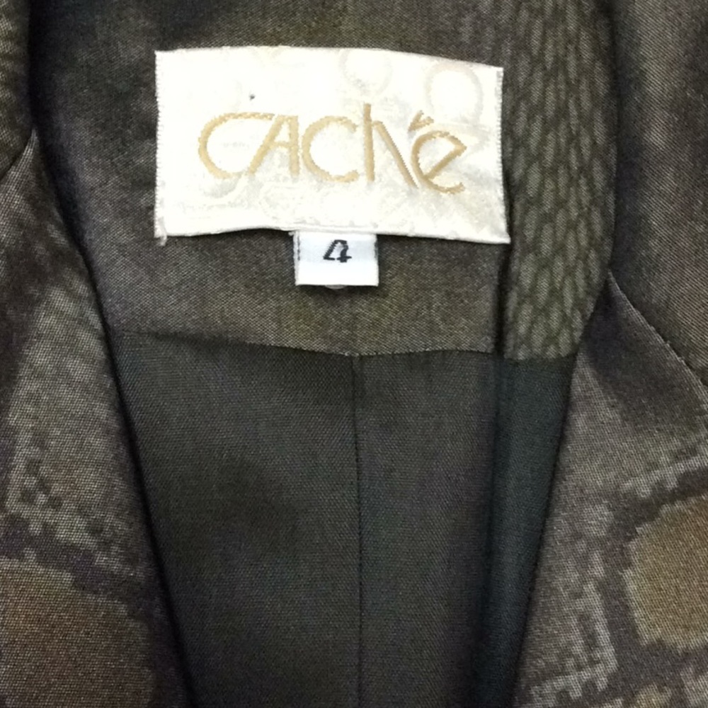 Cache Snakeskin Long Jacket Size 4 - image 5